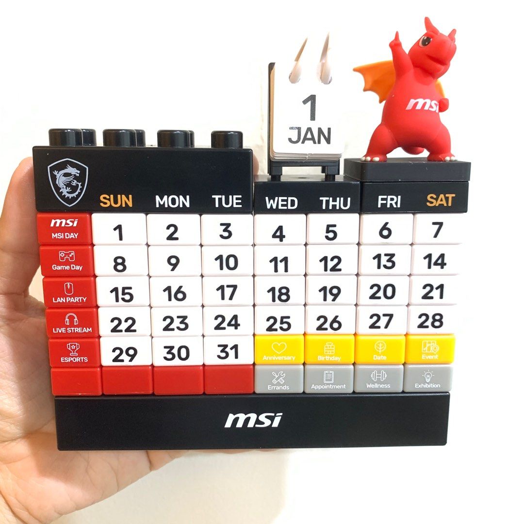 CNY clearance: Gaming Calendar Block (MSI) Video Gaming Gaming