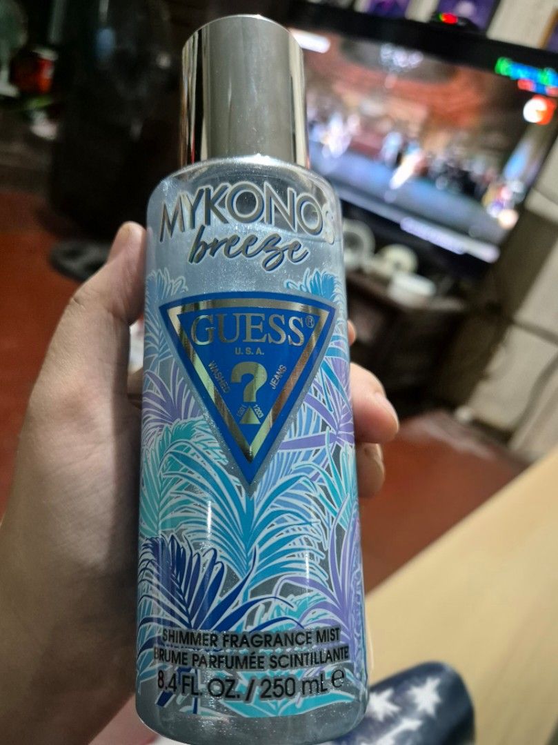 Guess Mykonos Breeze (Category: Fragrance & Deodorants) located in Quezon City. Submitted by karlathegreat (Listing ID 1294748204, Image 1). Description: Guess Mykonos Breeze shimmer fragrance mist no plastic covering bought from Ireland QC gcash shipping.