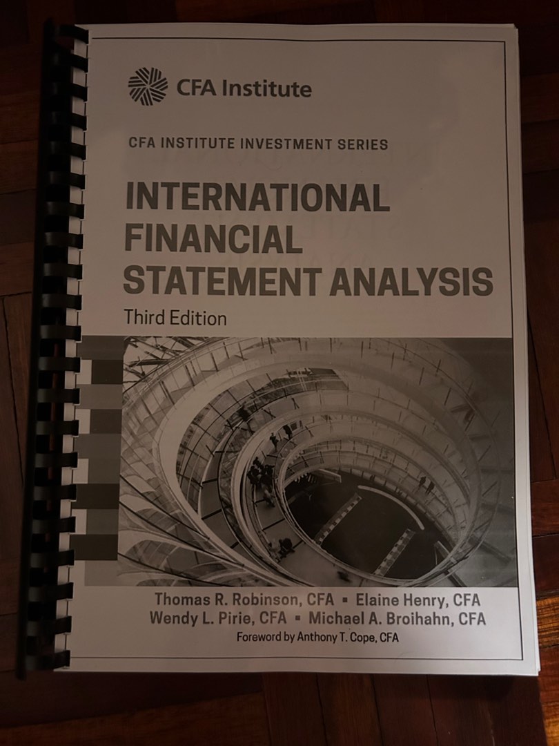 International Financial Statement Analysis Third Edition