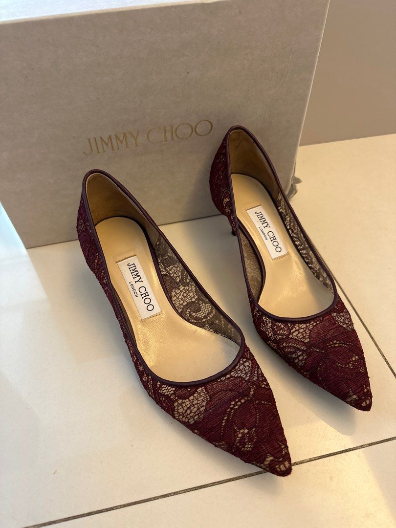 Jimmy Choo high heel size 37.5 (used once), 名牌, 鞋及波鞋- Carousell