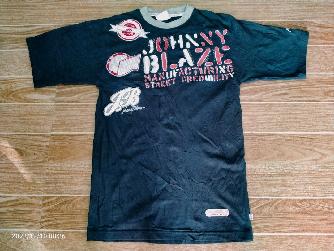 JOHNNY BLAZE TSHIRT (Category: Tshirts & Polo Shirts ) located in Cabuyao City. Submitted by Bike_Clothing10 (Listing ID 1294675888, Image 1). Description: READ FIRST... FOR SALE: JOHNNY BLAZE TSHIRT Excellent Condition Good as New Embroidered Logos ACTUAL DIMES: 19X31 PRICE: 750 + SF -NO COD/COP- PICK UP OR SHIPPING ONLY LOC: Cabuyao Laguna 📩PM -Thanks-.