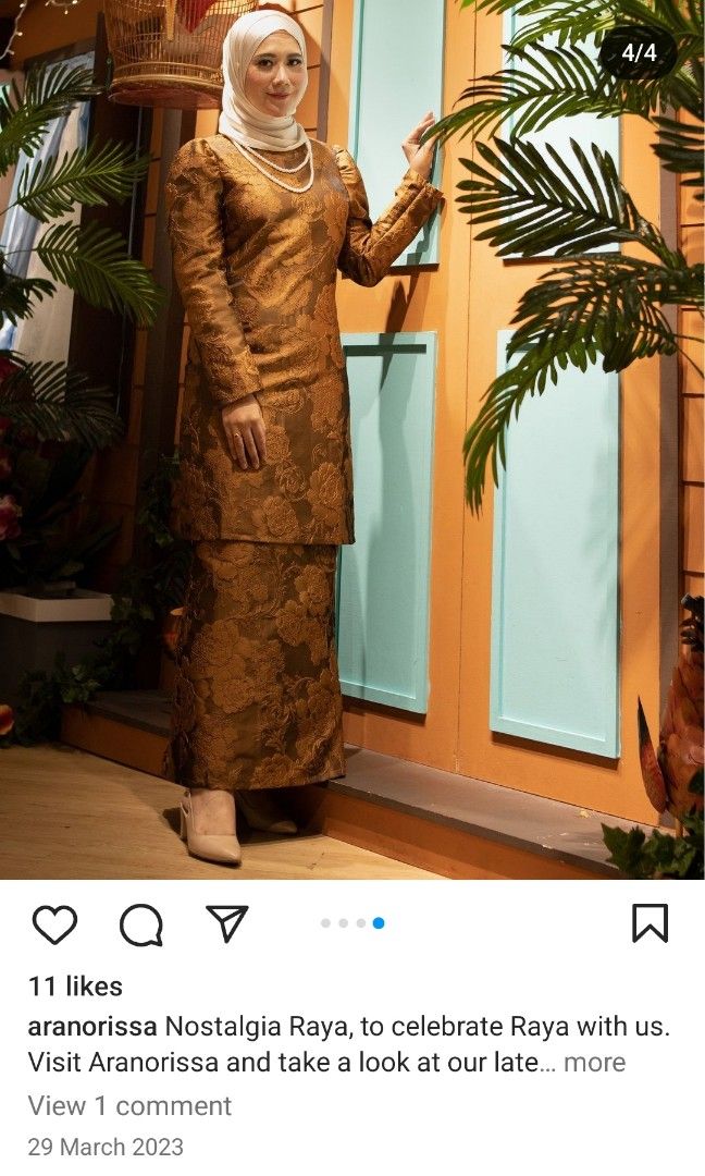 Kurung Moden (Category: Baju Kurung & sets) located in Kuala Lumpur. Submitted by prettblonde (Listing ID 1294743200, Image 1). Description: Brand Aranorissa cutting cantik Like new, pakai sekali raya 2023 harga beli rm239, nk jual RM70.