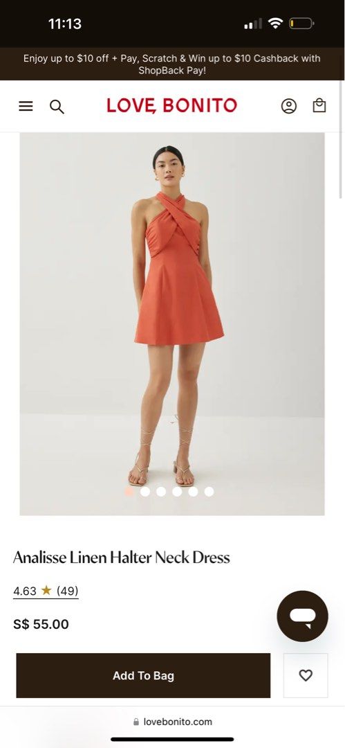 Buy Anella Linen Shift Dress @ Love, Bonito Hong Kong