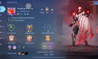 Mobile Legends ML my personal account w/ collector/ epic skins etc