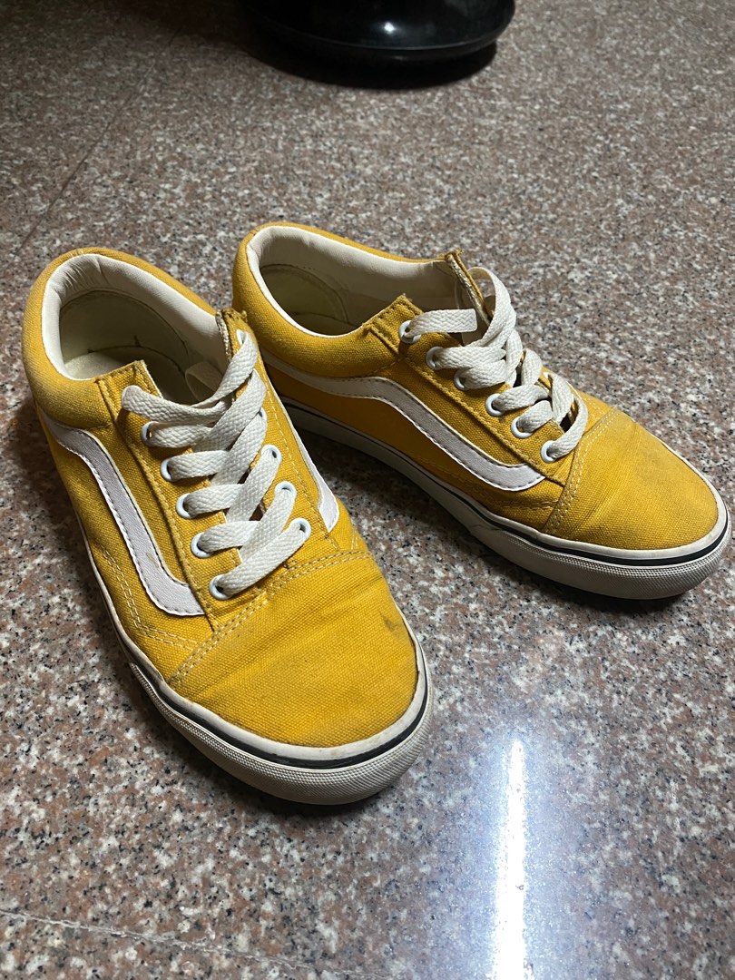 Mustard Yellow Vans Size 38 Women s Fashion Footwear Sneakers on Carousell