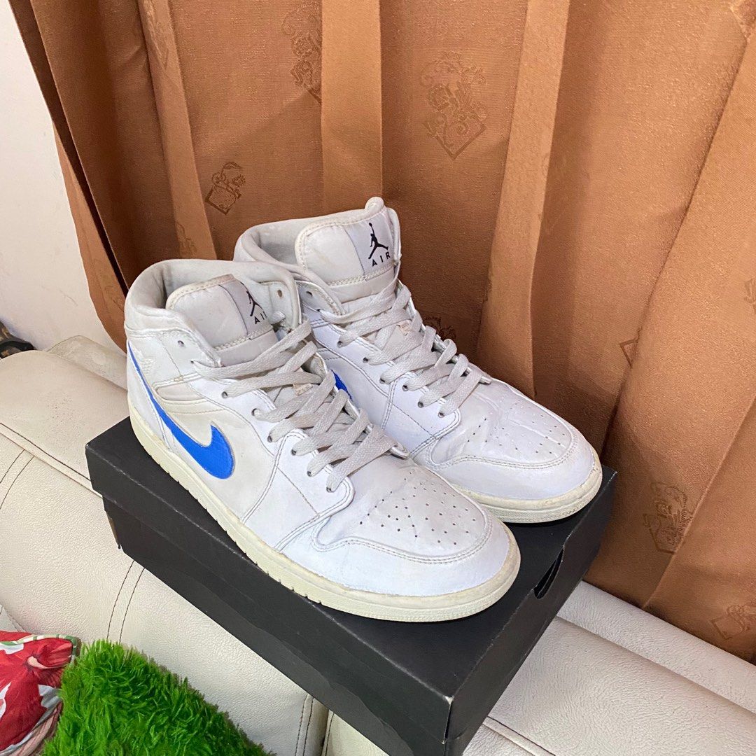 air jordan 1 retro mid white platinum