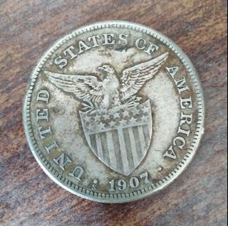 Original 1907 USA Rare Antique P1 Coin for Collection