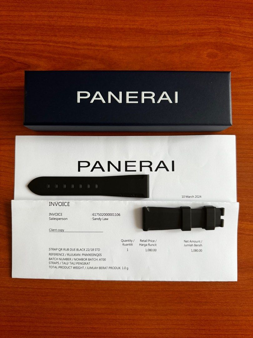 Original Panerai Rubber Strap for Luminor Due 42 Luxury Watches on Carousell