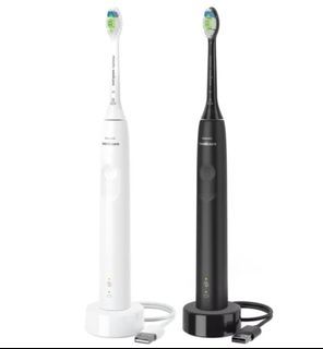 Philips Sonicare 3100 Range Black And White Bundle Pack Toothbrush