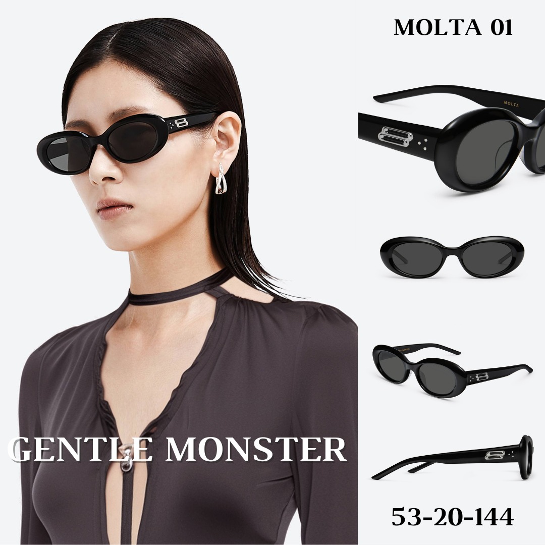 Ready Stock) Molta 01 | Gentle Monster Sunglasses (Unisex) | Black
