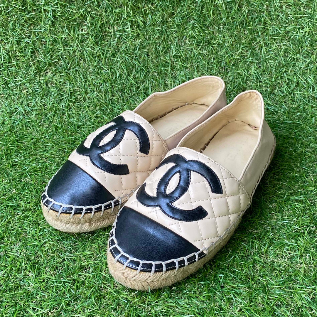 Harga sepatu chanel espadrilles online