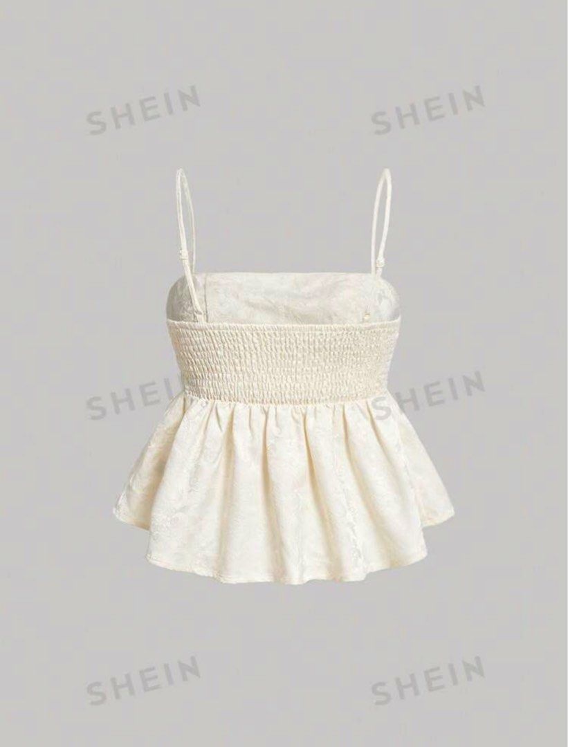 Shein Peplum top (Category: Sleeveless) located in Caloocan City. Submitted by decluttermnl__ (Listing ID 1294774478, Image 2). Description: Brand new Med on tag Nalaban lang Wrong size should have gotten xs pala .