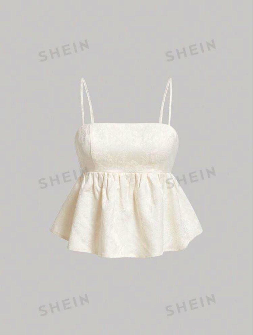 Shein Peplum top (Category: Sleeveless) located in Caloocan City. Submitted by decluttermnl__ (Listing ID 1294774478, Image 1). Description: Brand new Med on tag Nalaban lang Wrong size should have gotten xs pala .