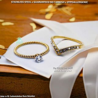 Stainless Steel V-Wishbone Stack Ring