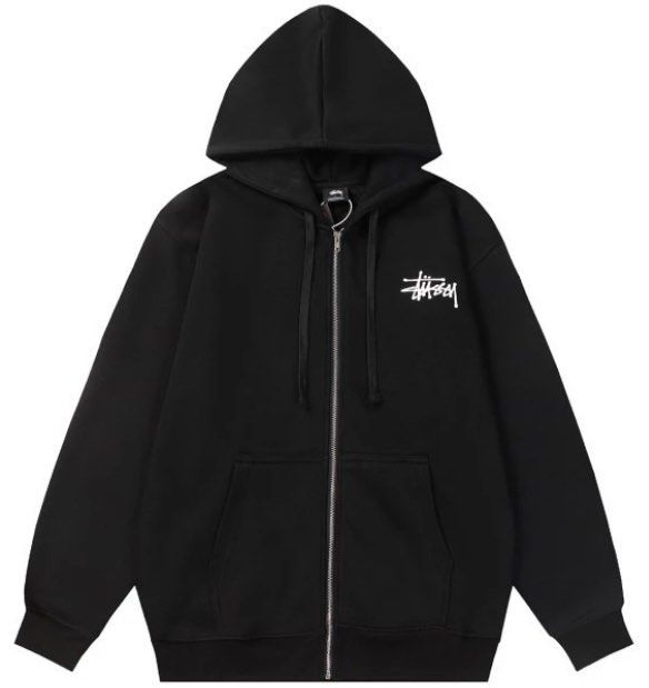 Stussy black jacket on sale
