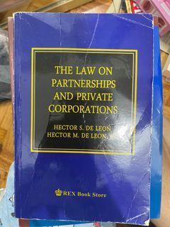 the law on partnership and private corporations