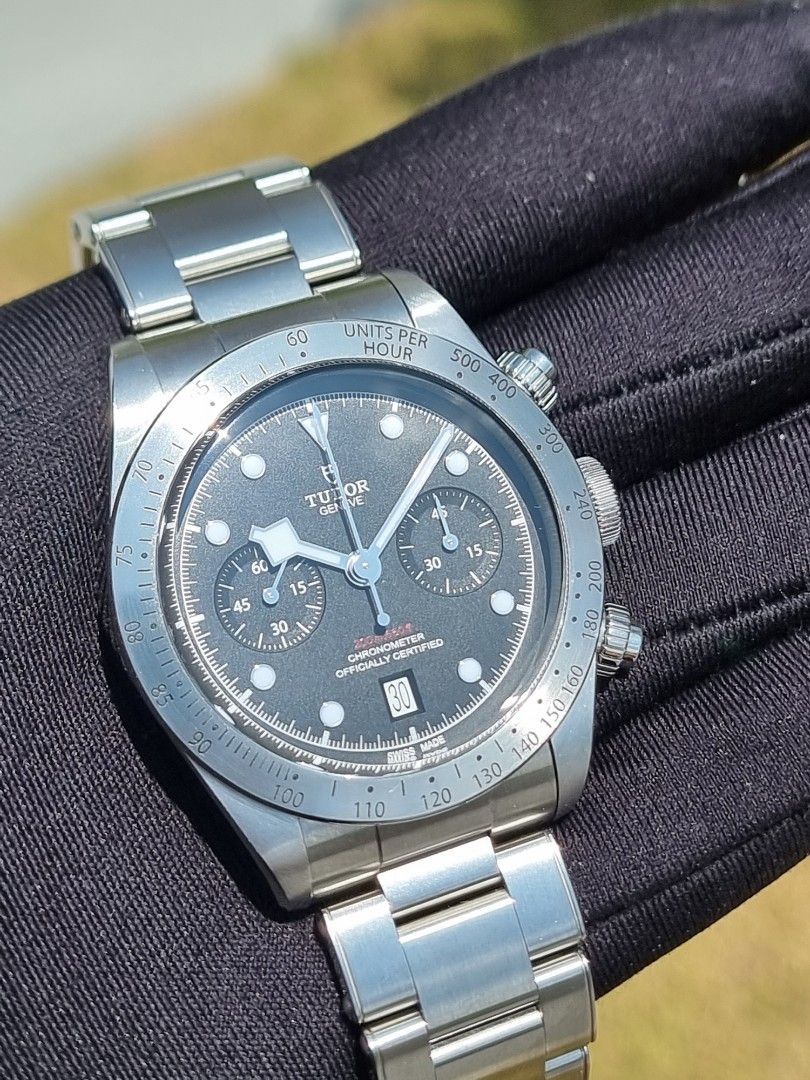 TUDOR HERITAGE BLACK BAY CHRONO CHRONOGRAPH 41 79350 79350N M79350 BREITLING MOVEMENT 79350 0001
