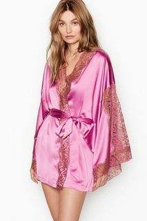 Victoria's Secret lace silk robe