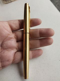 Vintage Parker 75 vermiel gold cesile with 14k gold nib fountain pen