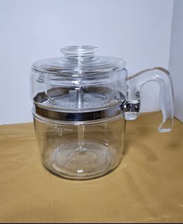 Vintage Pyrex 9 Cup Coffee Pot Flameware Percolator (Complete #7759-B)