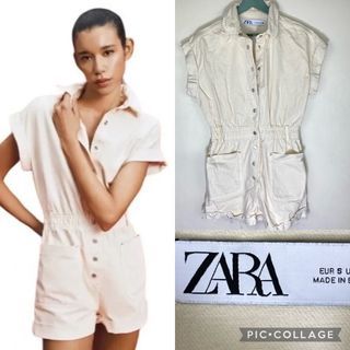 Zara Playsuit in Cream Ecru