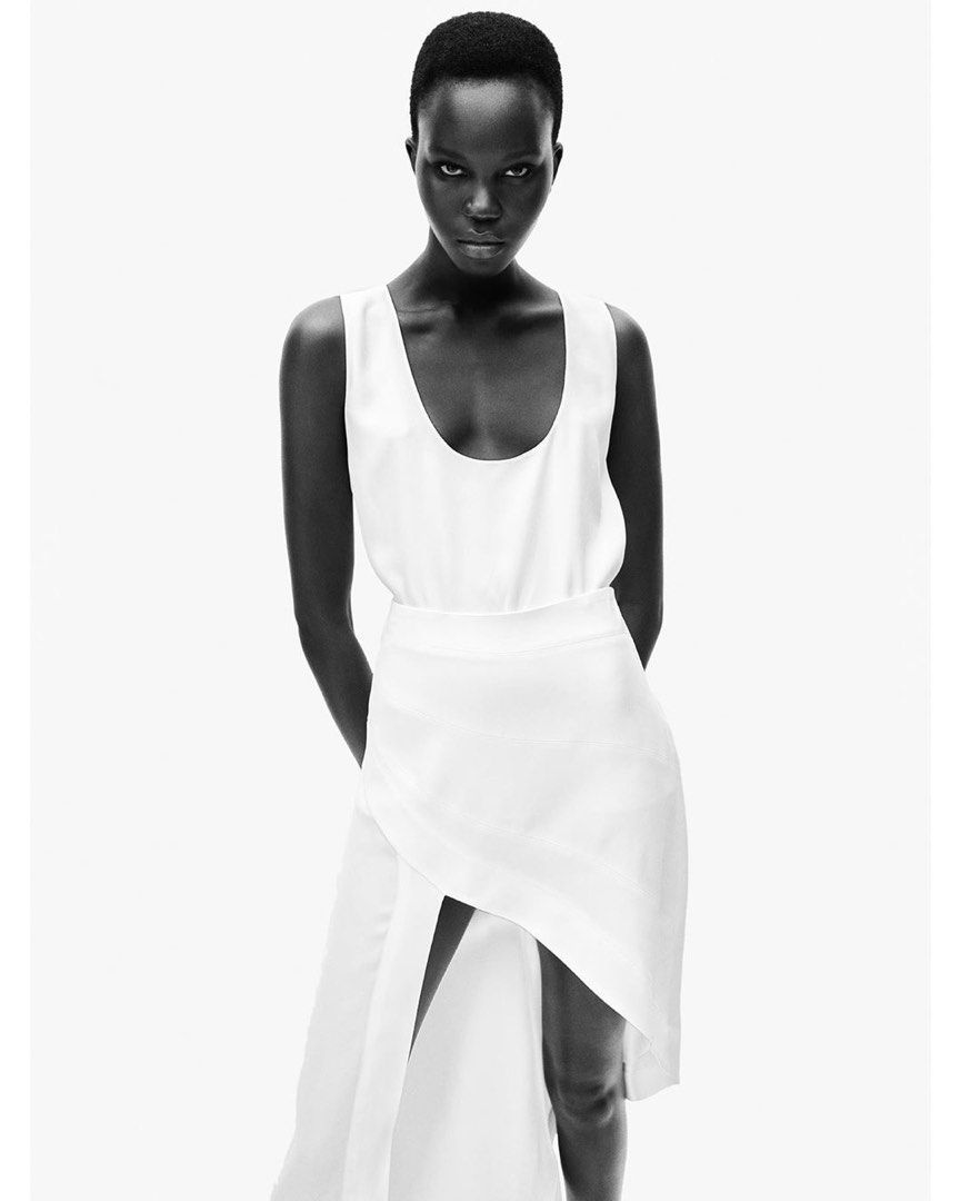Zara White Asymmetric Skirt