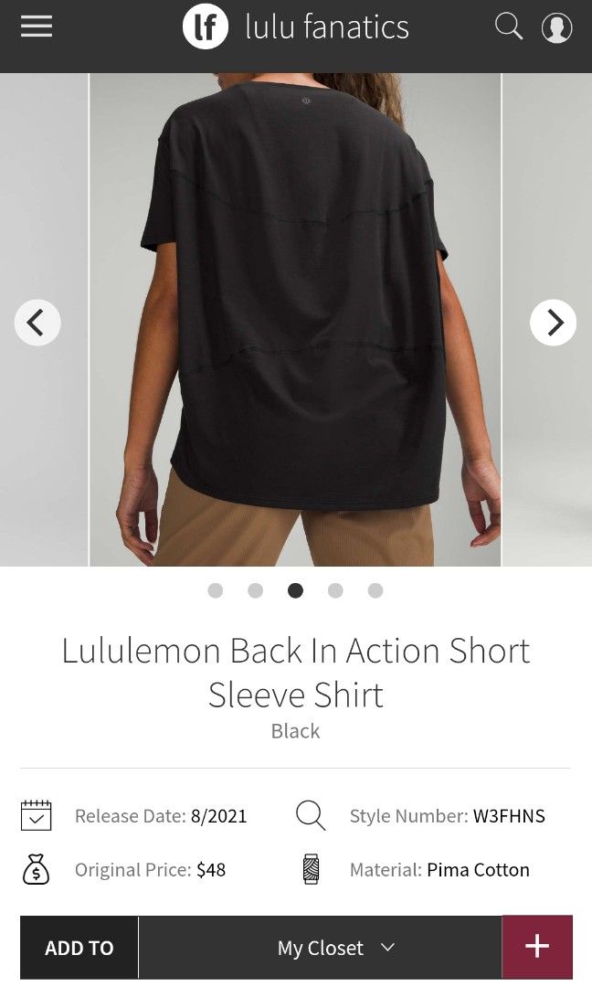 Lululemon Better Best Cropped Short Sleeve - Black - lulu fanatics