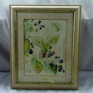 AD187  Original Joan M cook pencil and watercolour Wall Art  8" x 10" in Resin frame from UK for 425