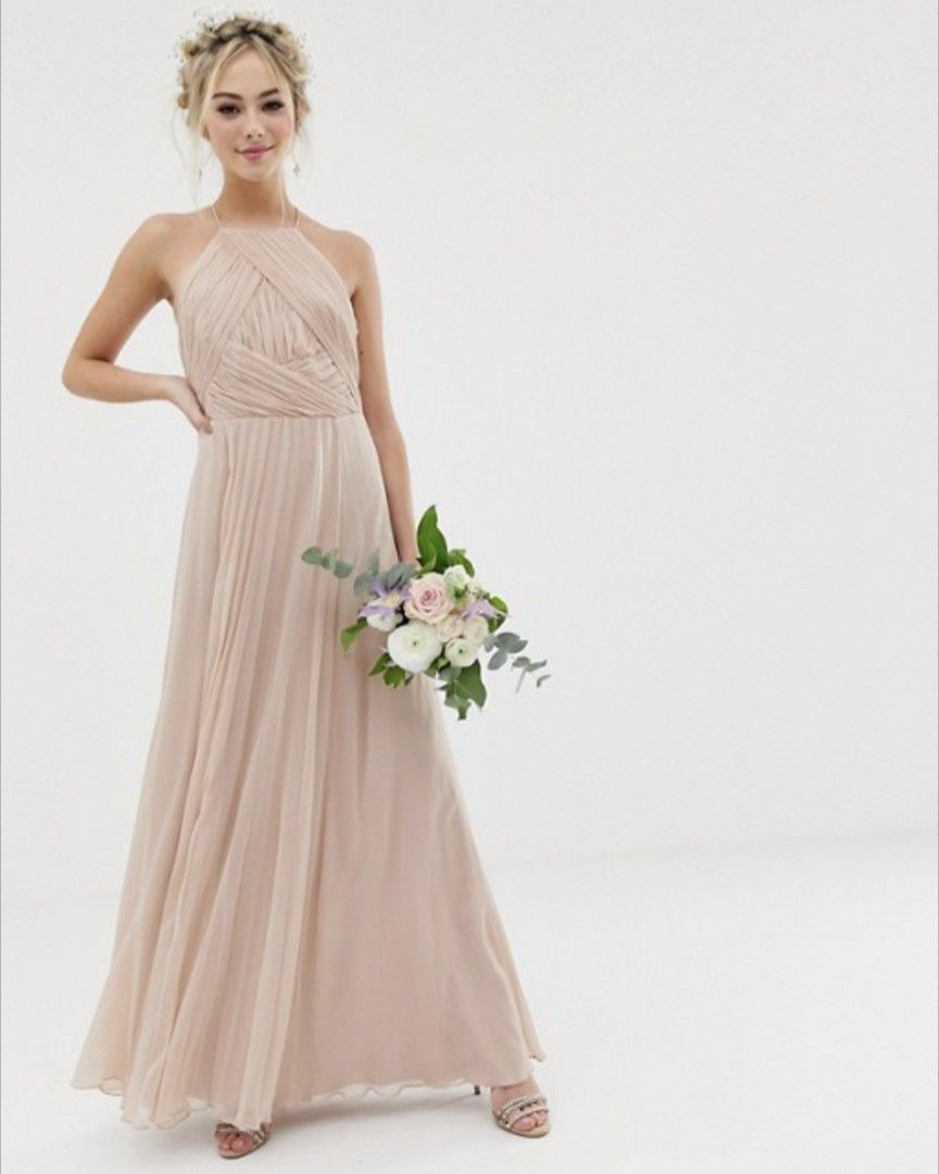 Asos soft blush bridesmaid dress best sale