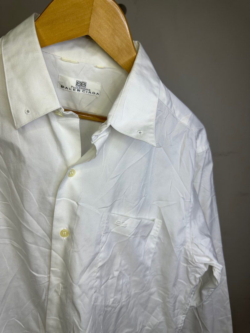 BALENCIAGA LONG SLEEVE POLO Men s Fashion Tops Sets Formal Shirts on Carousell