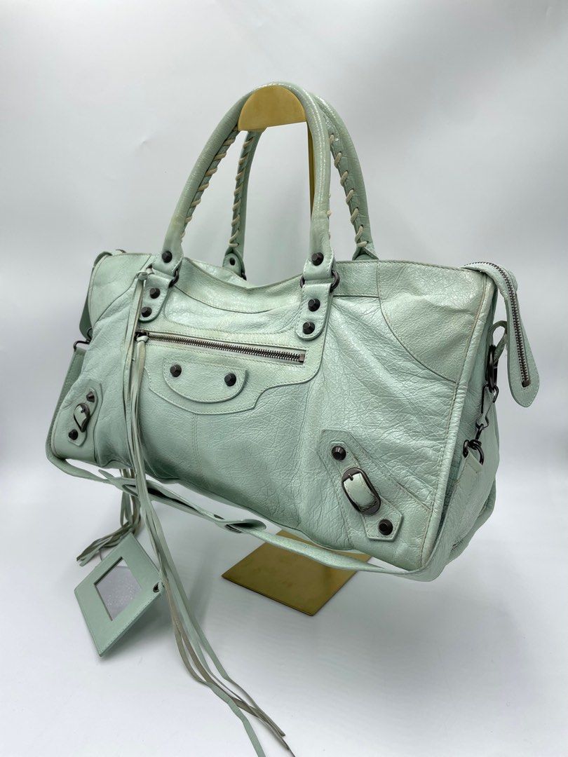 Balenciaga mint green bag clearance