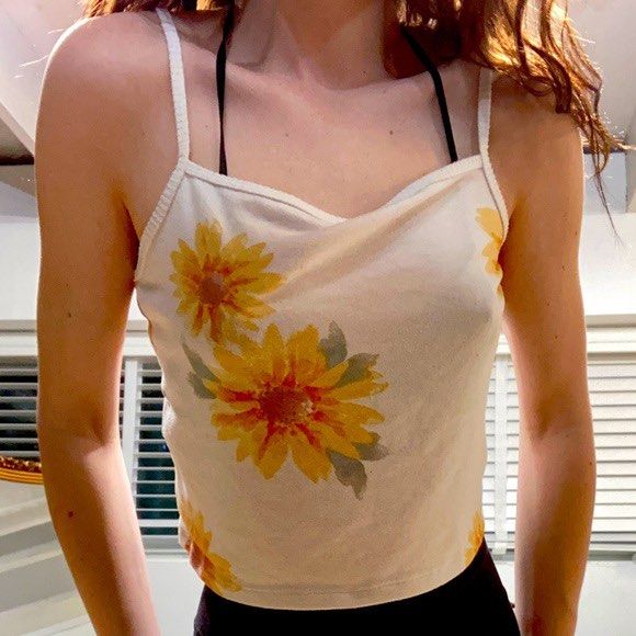 bnwt hollister gilly hicks sunflower tank xs, Women's Fashion