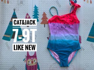 Cat&jack kids 1pc one piece swimwear swimsuit 7-9t
