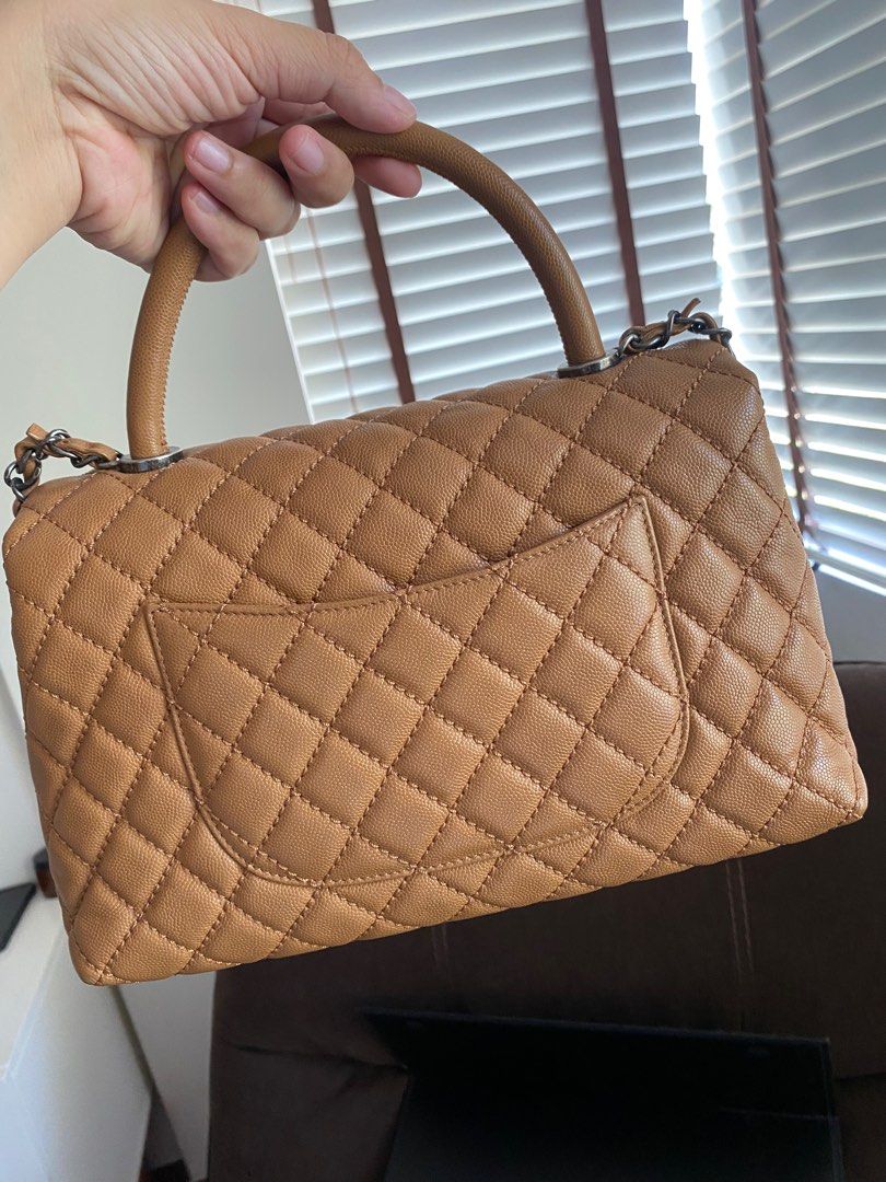 Chanel Cocohandle Medium in Caramel Ruthenium Hardware (Category: Luxury Bags & Wallets) located in Quezon City. Submitted by happydoc08 (Listing ID 1295004271, Image 3). Description: Chanel Cocohandle Medium in Ruthenium Hardware Inclusions: box, dustbag, card, booklet Price still negotiable for cash buyers.