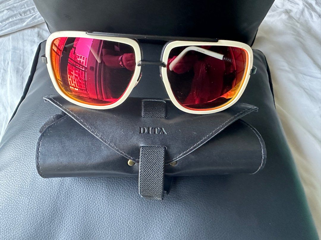 DITA MACH-ONE BONE WHITE/RED LENSES LIMITED EDITION SUNGLASSES (Category: Sunglasses & Eyewear) located in Makati City. Submitted by docterusa (Listing ID 1294883530, Image 1). Description: Original 100% genuine. This color is a limited edition and impossible to find anywhere in the world. Limited amounts of these were made and now impossible to find Please google model drx-2030k to see how rare they are. Solid titanium frames with red mirror uni