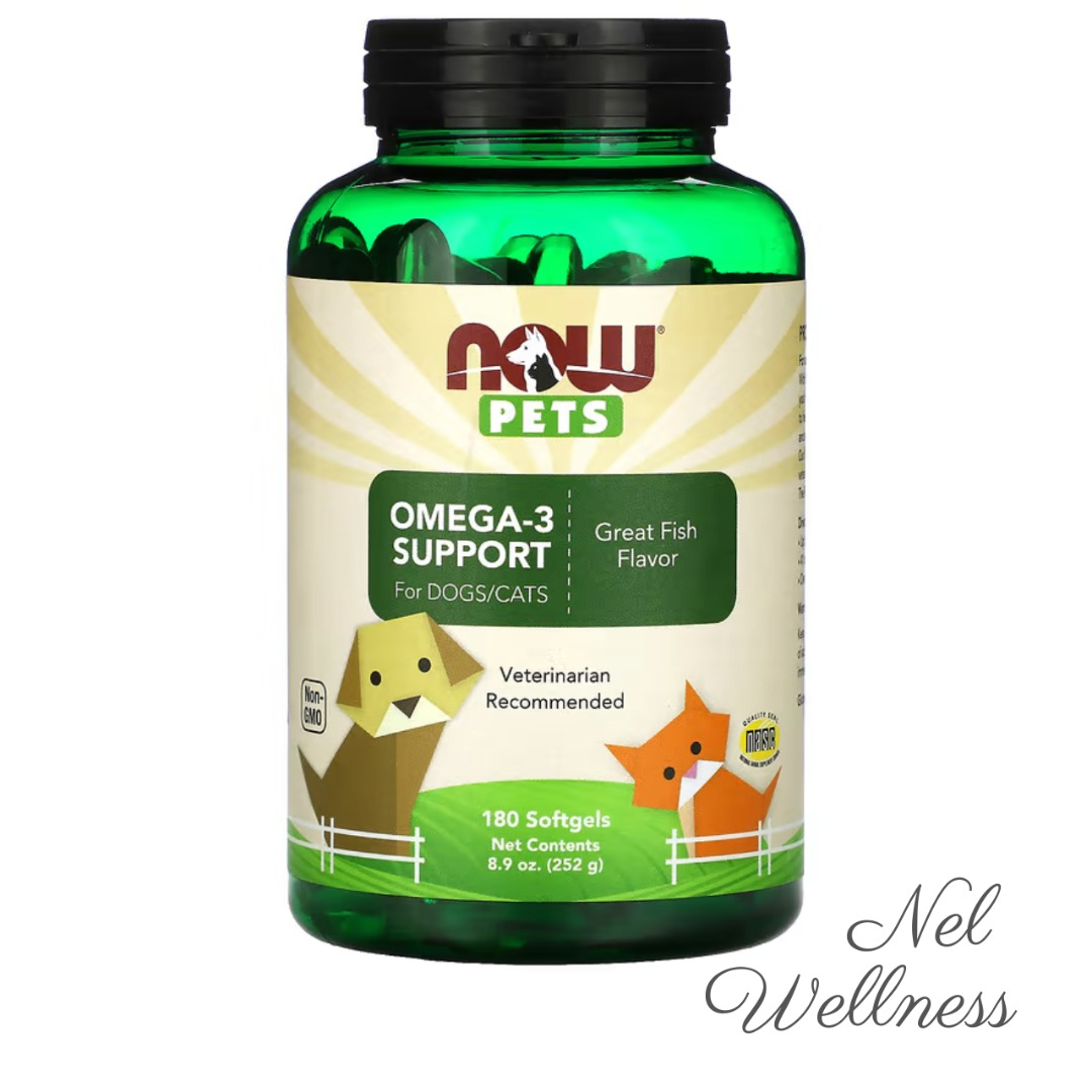 EXPIRY 2026 NOW Foods Pets Omega-3 Support for Dogs and Cats Great Fish ...