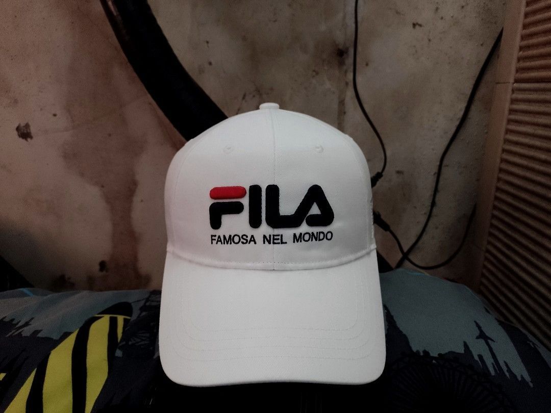 FILA Authentic Brand, Adjustable Strapback Unisex Cap Hat (Category: Caps & Hats) located in San Mateo. Submitted by JmThriftCap_Ph (Listing ID 1294064923, Image 1). Description: PLEASE READ THE DESCRIPTION 👇 *Excellent Condition *Embroidered FILA Famosa Nel Mondo & Side Design *FILA Authentic Brand *Adjustable Strapback *Unisex Cap Hat *Adult One Size Fits Most *56-58cm *Unstructured Crown *Deep Fitting *10/10 Color Rate *100% Cotton Material *