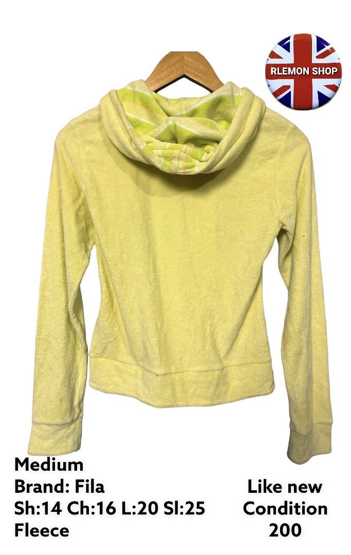 Yellow fila hoodie nesquick women s