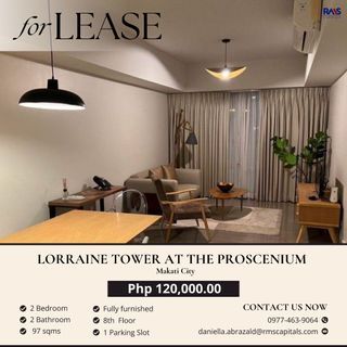 FOR LEASE | 2 Bedroom Unit for Lease in Lorraine Tower at The Proscenium