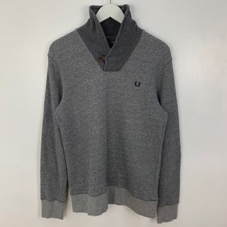 Fred Perry Gray Shawl Collar Sweater