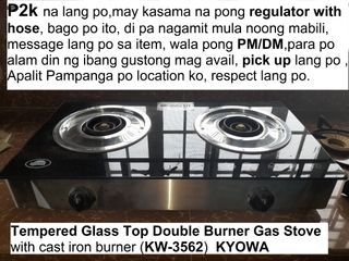 Glass Top Double Burner Gas Stove (KW-3562)