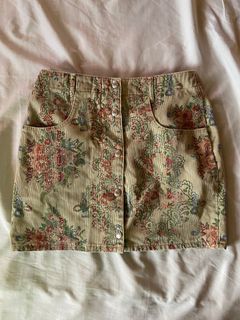 Guess Jeans Denim Floral Skirt