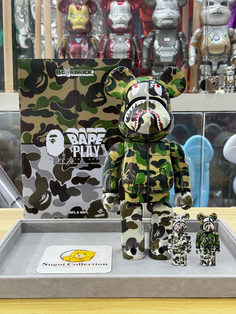 BAPE X NBHD SHARK BE@RBRICK 100% & 400%