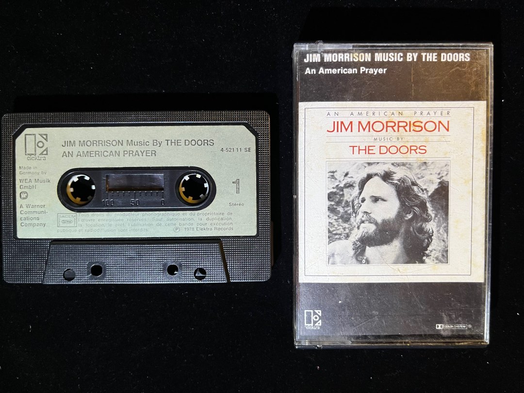 Jim Morrison , Music By The Doors – An American Prayer (1978) Elektra –  4-521 11 SE Made in Germany Cassette