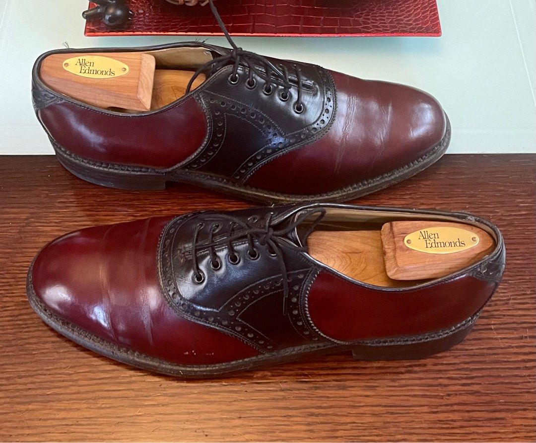 Johnston Murphy Burgundy Saddle Oxford Men s Fashion Footwear Dress Shoes on Carousell