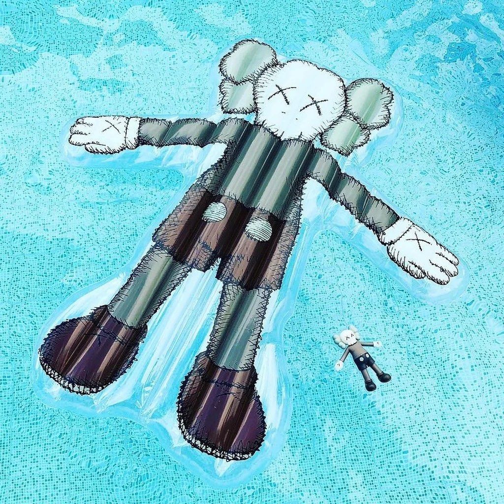 100% AUTHENTIC) Kaws Holiday swim float, Toys & Collectibles, Fan