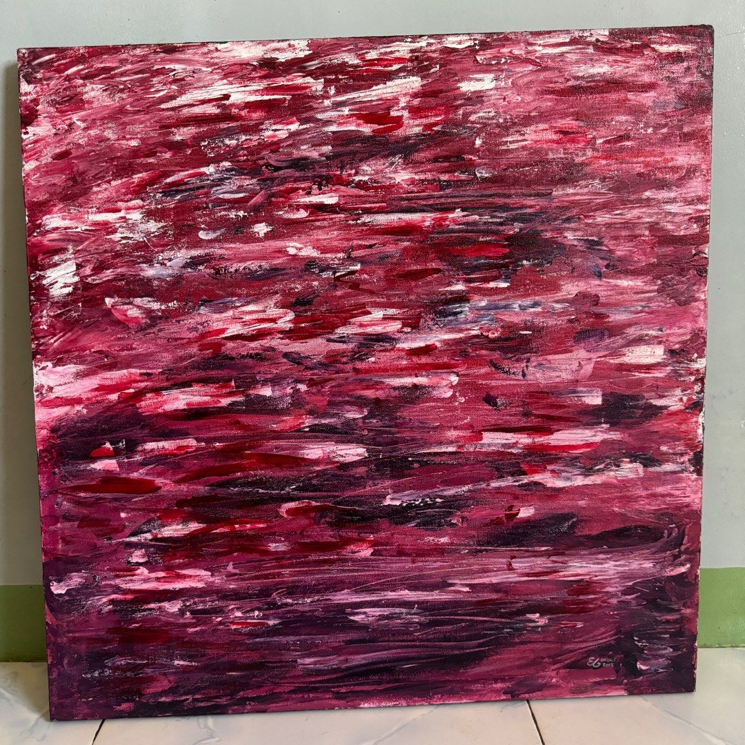 Magenta Painting (Category: Art & Prints) located in Binan City. Submitted by aeiryse (Listing ID 1294835578, Image 2). Description: NOTE: This is my painting I’ve made since I was an arts student. Also the painting doesn’t lie flat completly and slightly bent. You can frame this painting if you want to make it straight. “Untitled” 24x24 inches Acrylic on Canvas 2015.