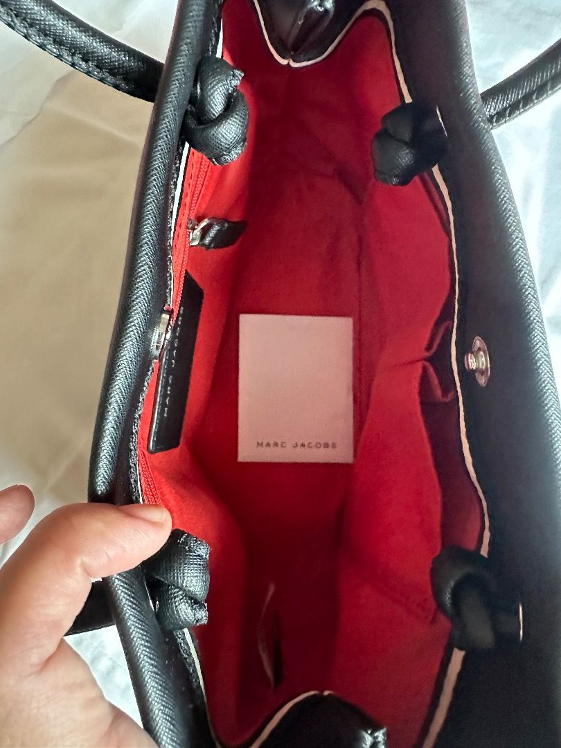 Marc jacobs mini leather logo shopper tote online