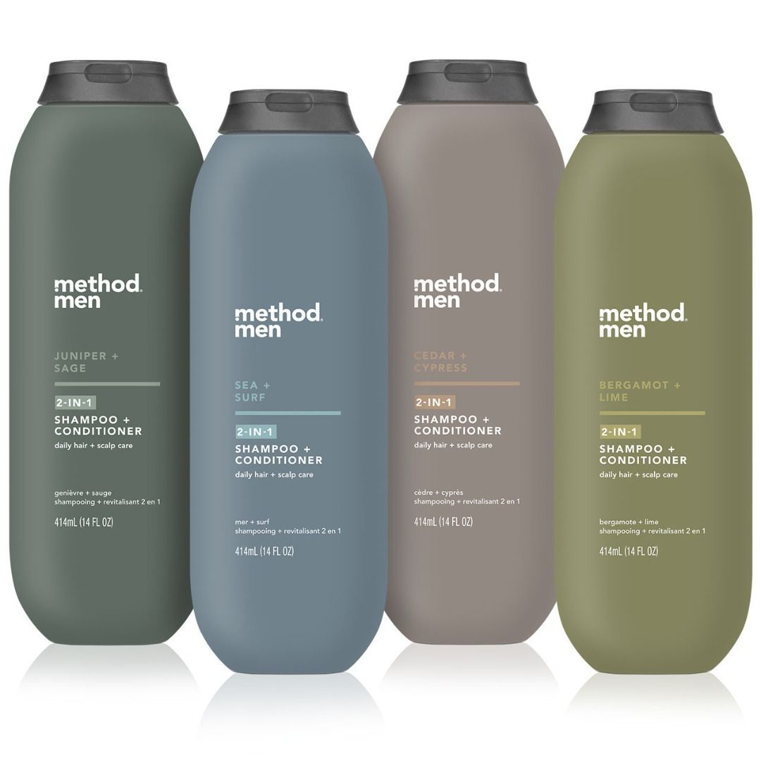 Method Men 2 in 1 Shampoo and Conditioner - 414mL (Category: Bath) located in Paranaque City. Submitted by digitalmnl (Listing ID 1294996554, Image 1). Description: AUTHENTIC & ON HAND! ✔️ Combined shampoo + conditioner with plant-based cleansers and conditioners. ✔️ Made without parabens or phthalates. ✔️ Infused with argan + jojoba oil. ✔️ Bottle (minus cap) made with 65% recycled plastic ✔️ Cruelty free. Not tested on animals..