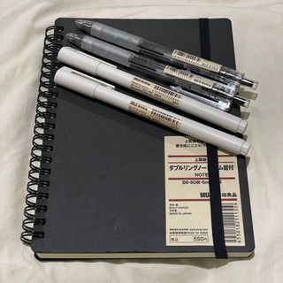 Muji Notebook and Pens (selling as set)